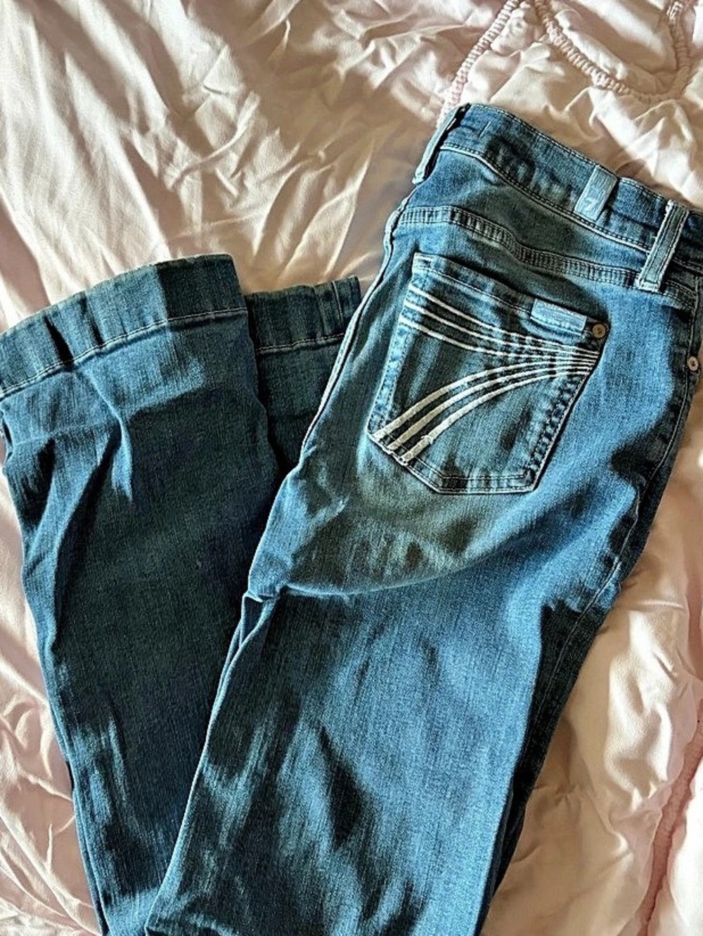 7 For All Mankind Dojo Flare Jeans Blue Waist 25